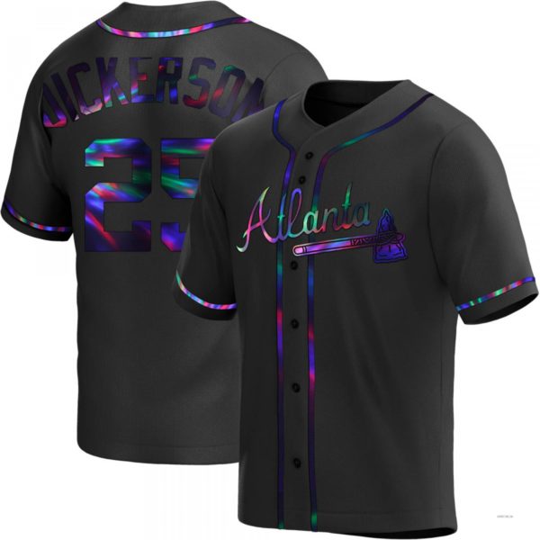 Custom #25 Black ATL Baseball Shirt Top