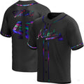 Custom #40 Black ATL Baseball Shirt Top