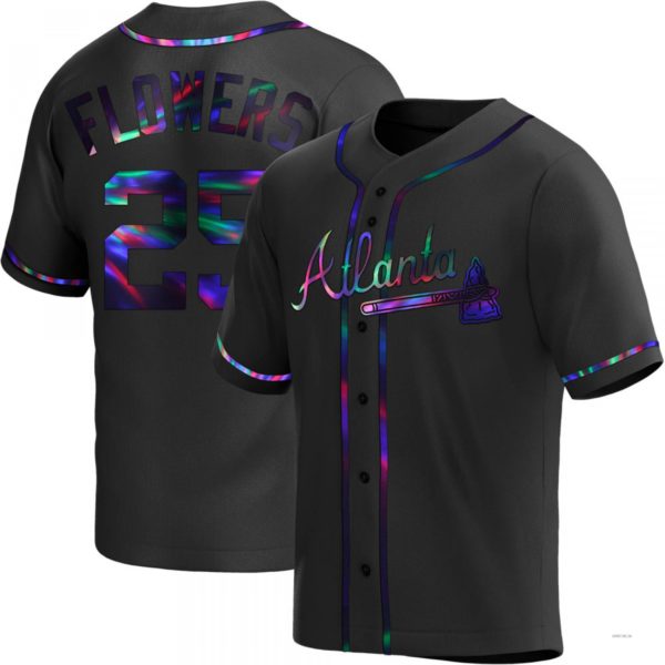 Custom #25 Black ATL Baseball Shirt Top