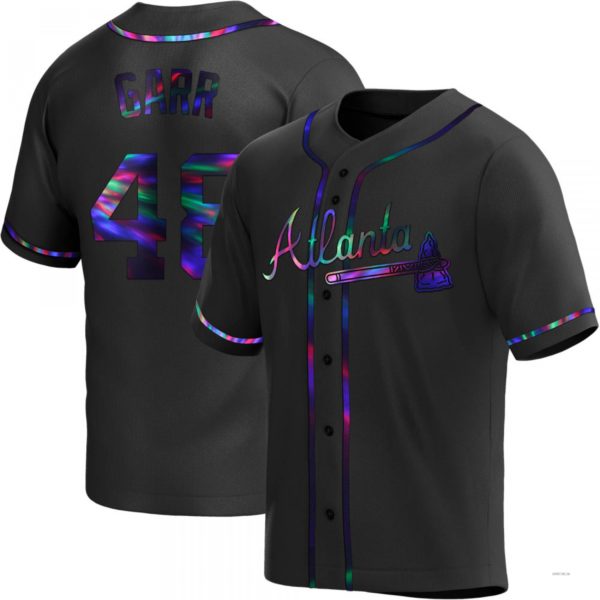 Custom #48 Black ATL Baseball Shirt Top