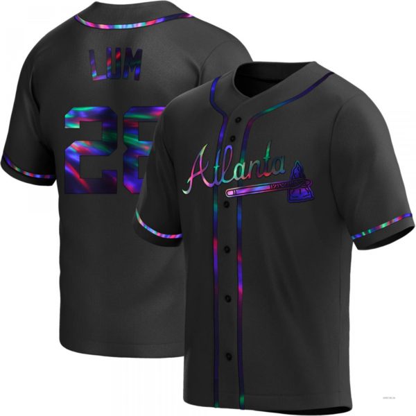 Custom #28 Black ATL Baseball Shirt Top