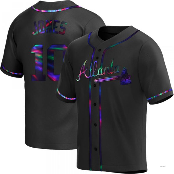 Custom #10 Black ATL Baseball Shirt Top