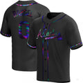 Custom #0 Black ATL Baseball Shirt Top