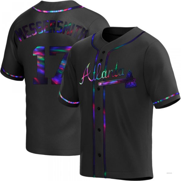 Custom #17 Black ATL Baseball Shirt Top