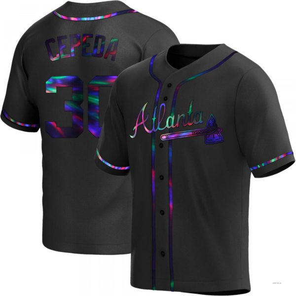Custom #30 Black ATL Baseball Shirt Top