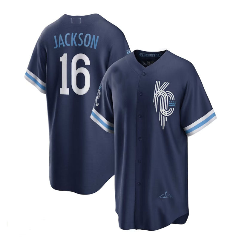 Custom #16 Navy City Connect KC Baseball Shirt Top