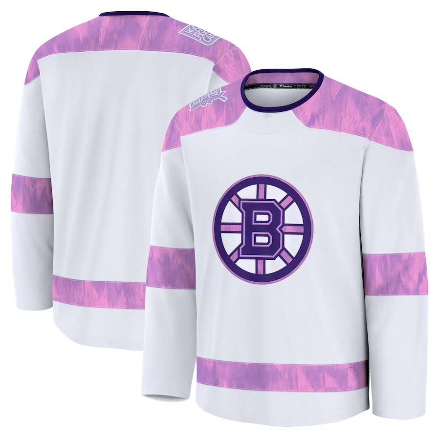 Custom White 2024 BOS Hockey Shirt Top