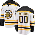 Custom White BOS Hockey Shirt Top