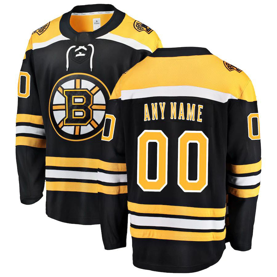 Custom Black BOS Hockey Shirt Top