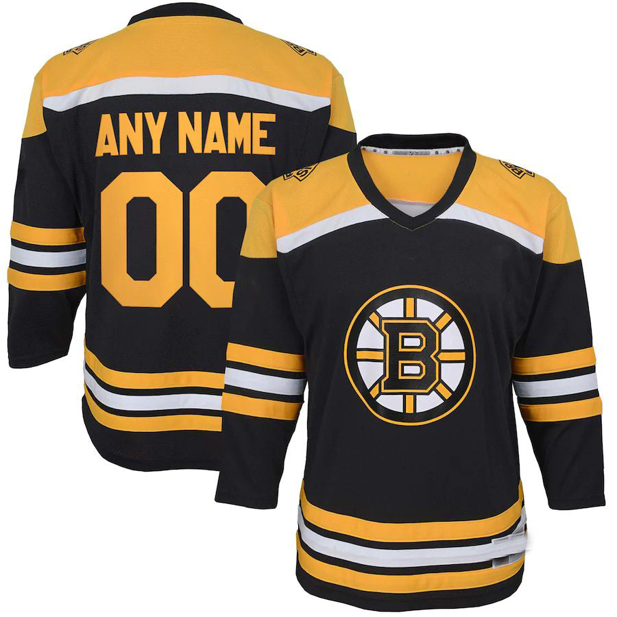 Custom Black BOS Hockey Shirt Top