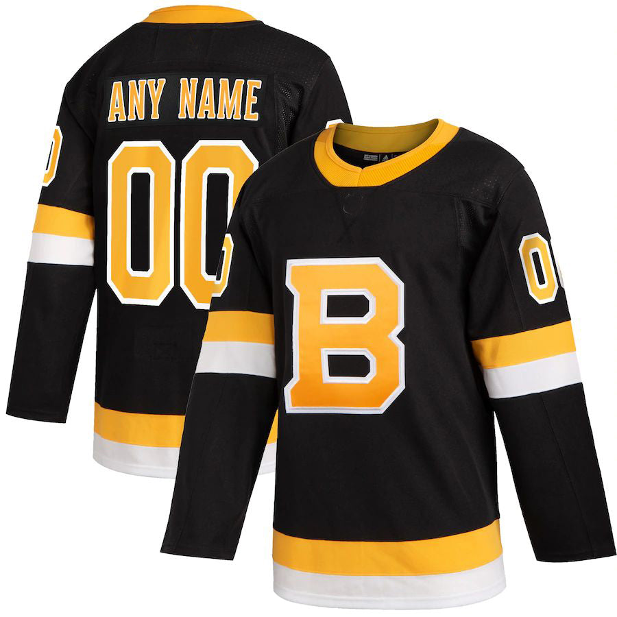 Custom Black BOS Hockey Shirt Top