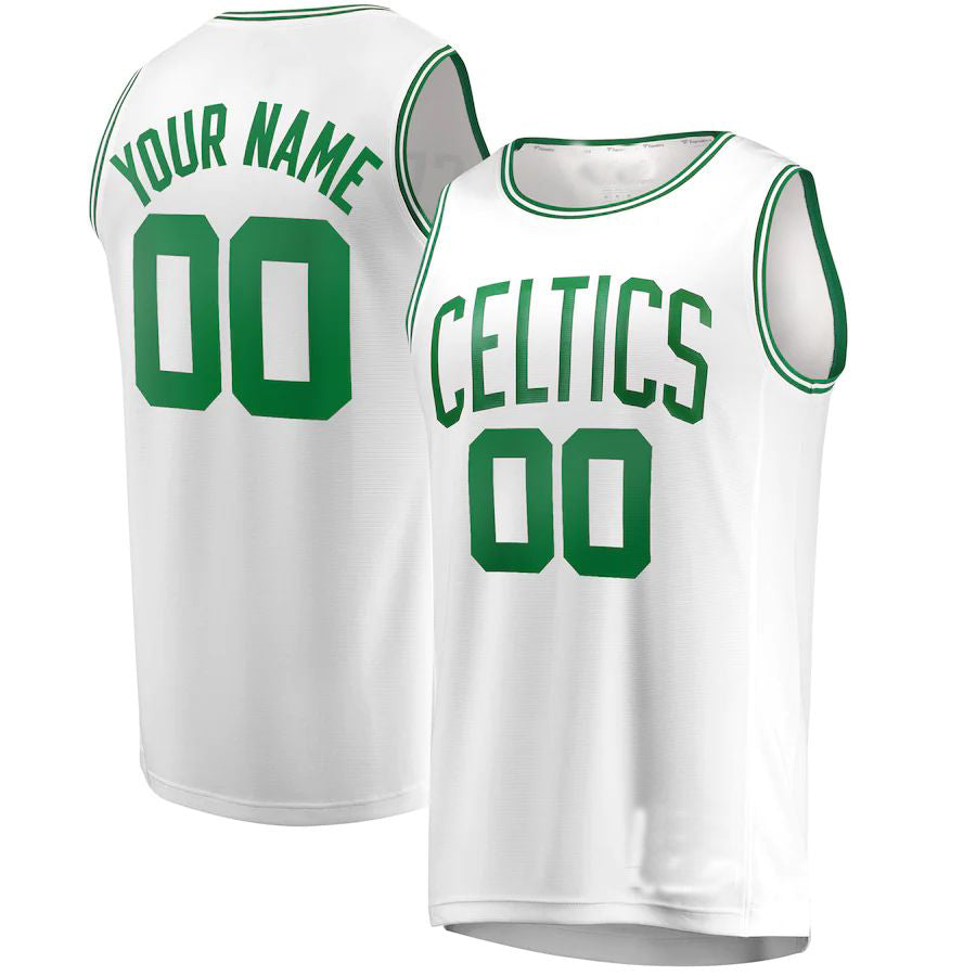 Custom White BOS Basketball Shirt Top