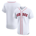 Custom White BOS Baseball Shirt Top