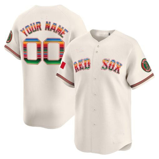 Custom Red BOS Baseball Shirt Top