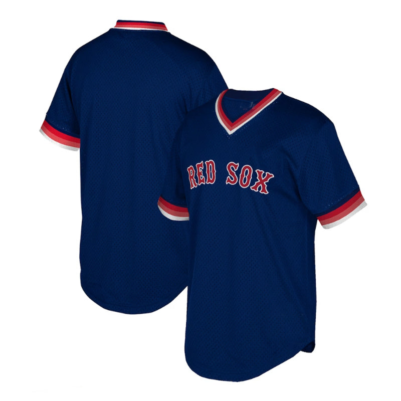 Custom Red BOS Baseball Shirt Top
