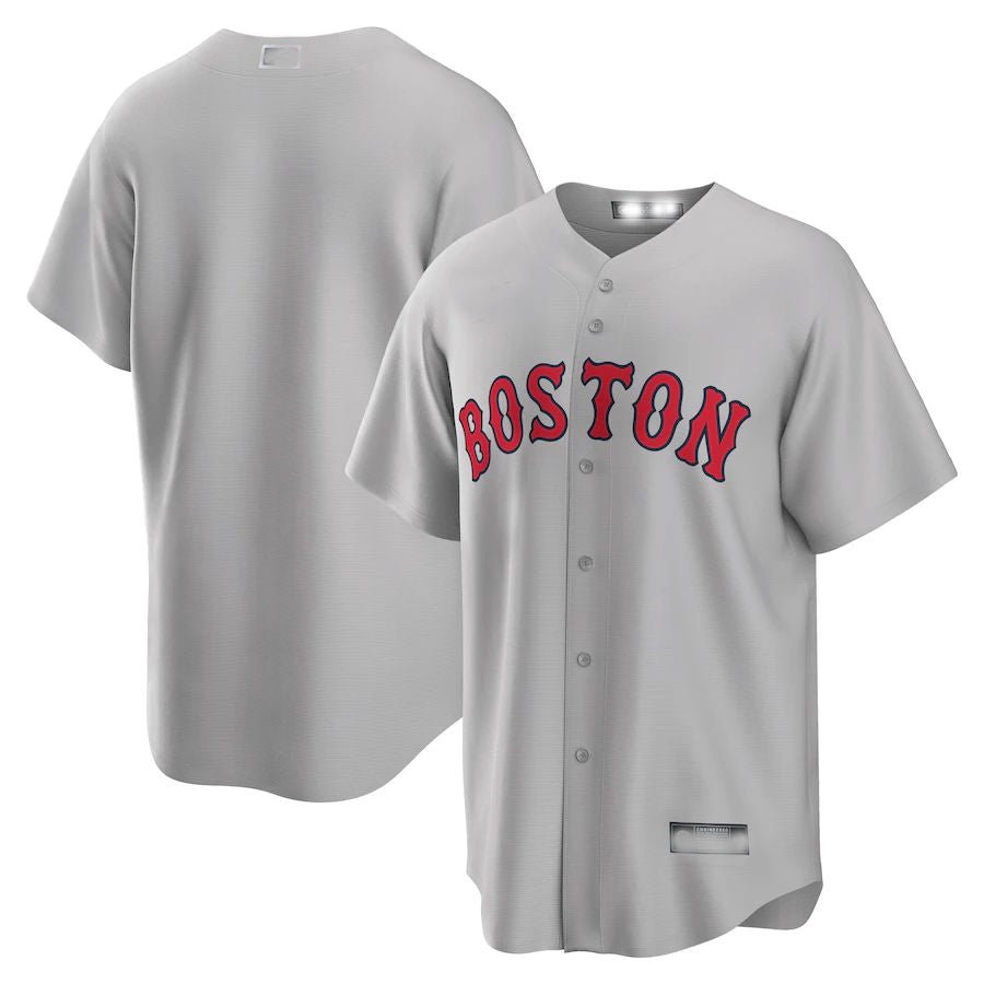 Custom Red BOS Baseball Shirt Top