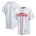 Custom White BOS Baseball Shirt Top