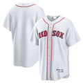 Custom White BOS Baseball Shirt Top