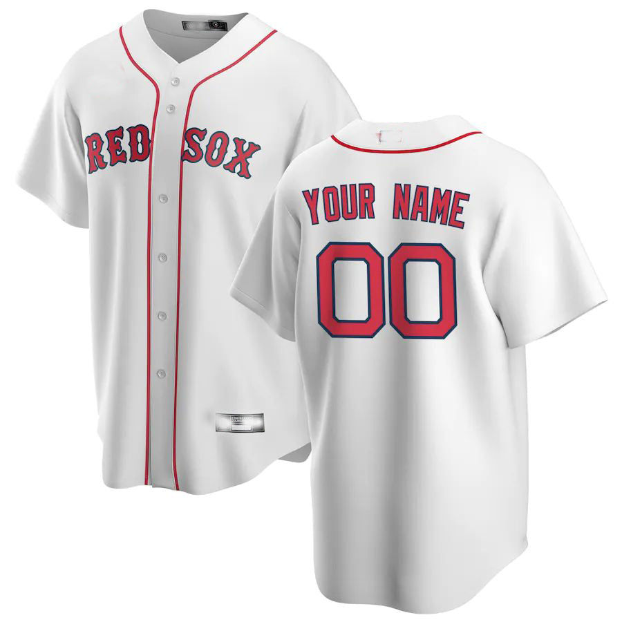 Custom Red BOS Baseball Shirt Top