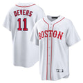Custom #11 White 2021 BOS Baseball Shirt Top