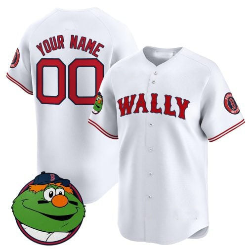 Custom Red BOS Baseball Shirt Top