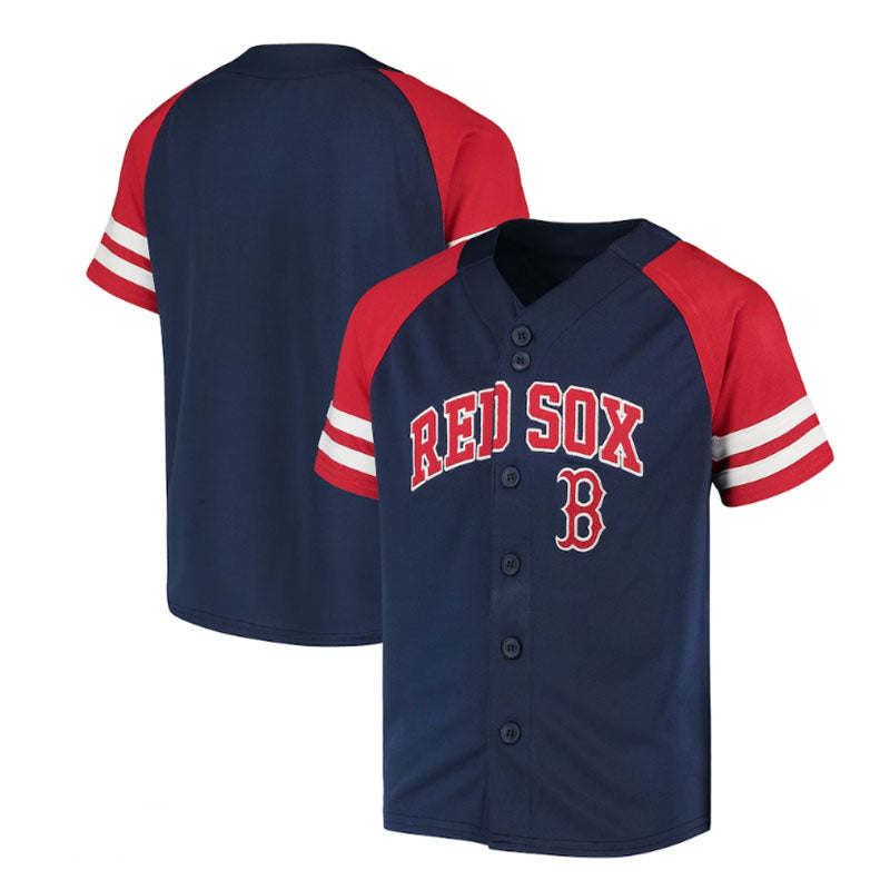 Custom Red BOS Baseball Shirt Top