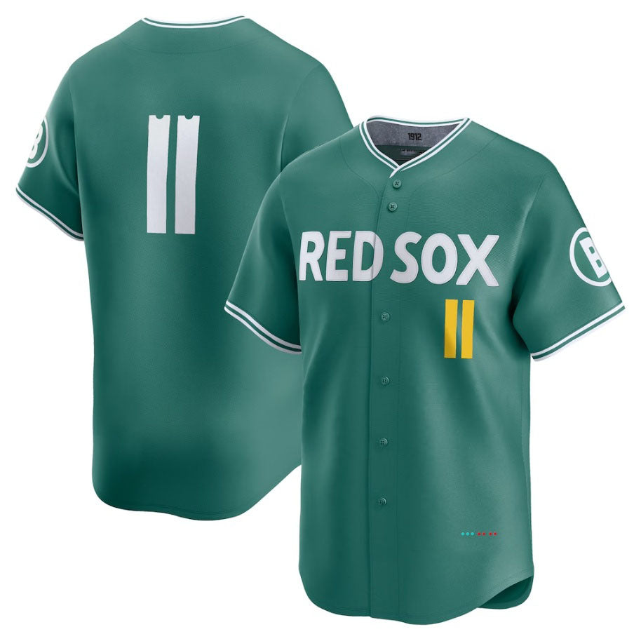 Custom #11 Red 2025 City Connect BOS Baseball Shirt Top