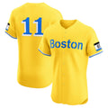 Custom #11 Red City Connect BOS Baseball Shirt Top