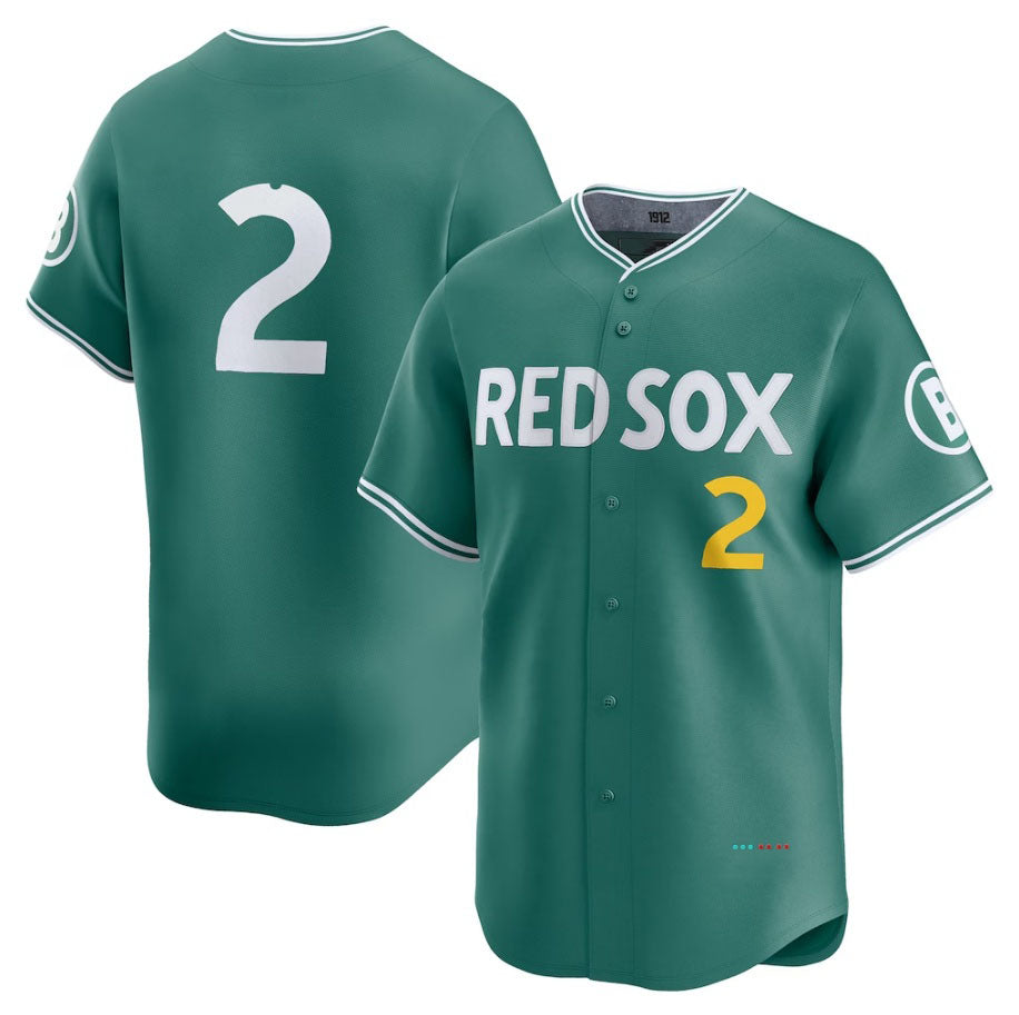 Custom #2 Red 2025 City Connect BOS Baseball Shirt Top