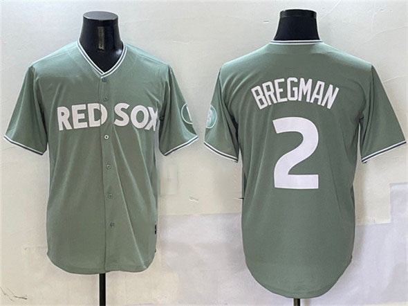Custom #2 Red 2025 City Connect BOS Baseball Shirt Top