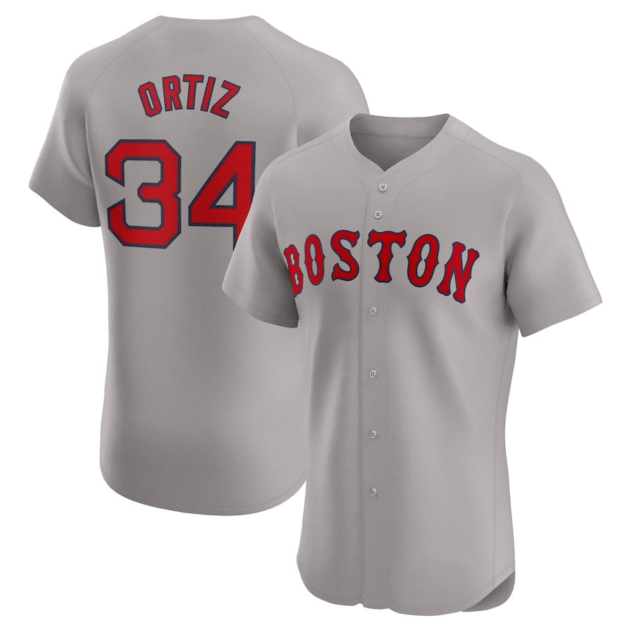 Custom #34 Red BOS Baseball Shirt Top