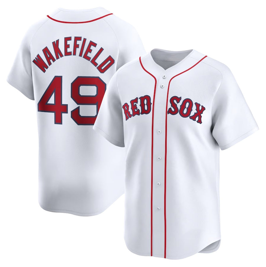 Custom #49 White BOS Baseball Shirt Top