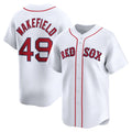 Custom #49 White BOS Baseball Shirt Top