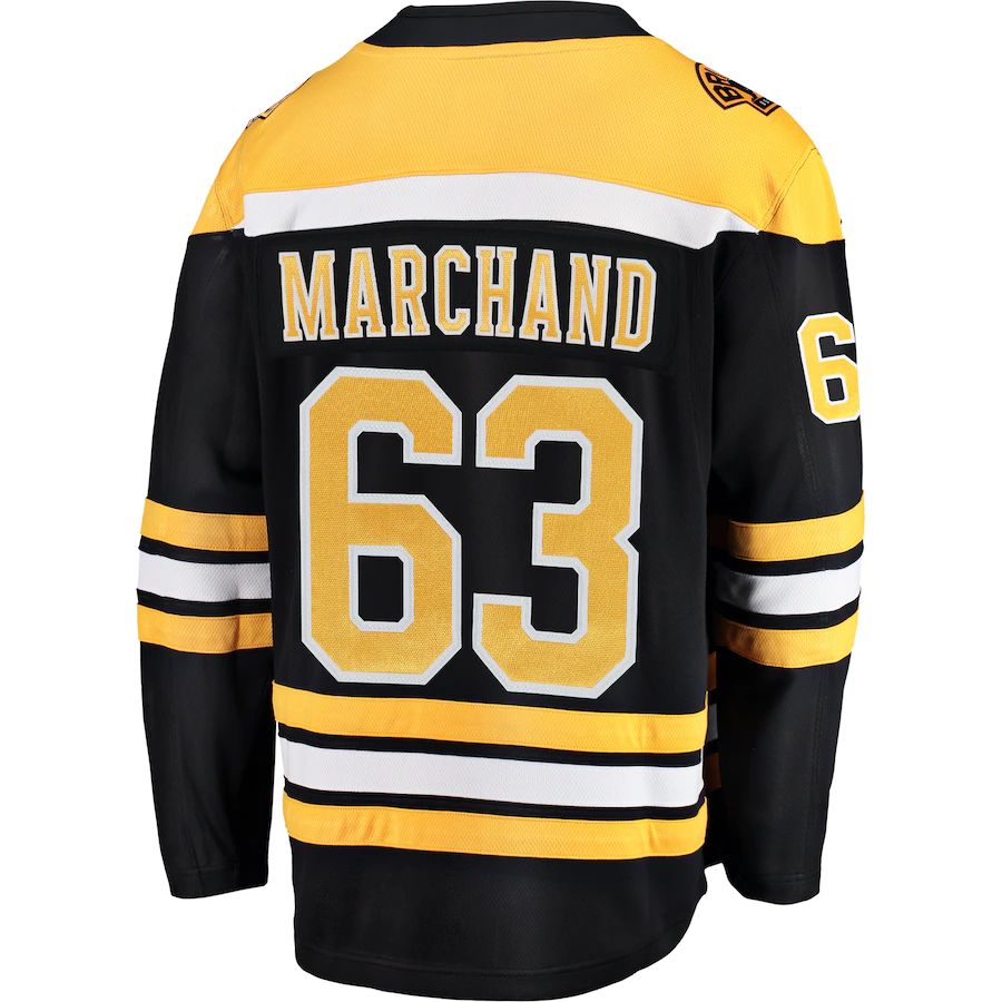 Custom #63 Black BOS Hockey Shirt Top