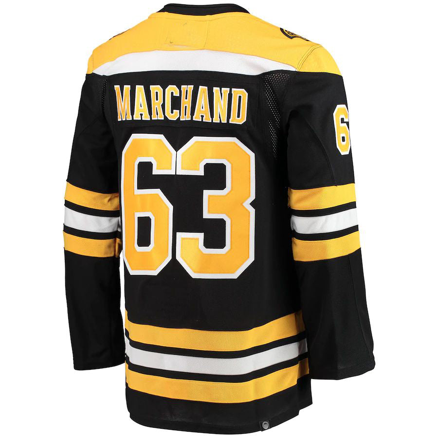 Custom #63 Black BOS Hockey Shirt Top