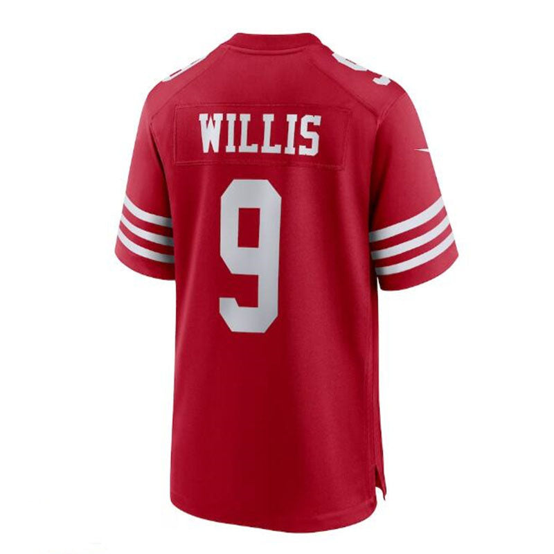 Custom #9 Scarlet SF Football Shirt Top