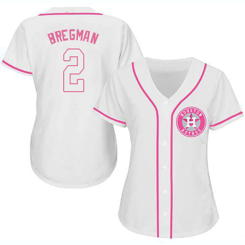 Custom White HOU Baseball Shirt Top