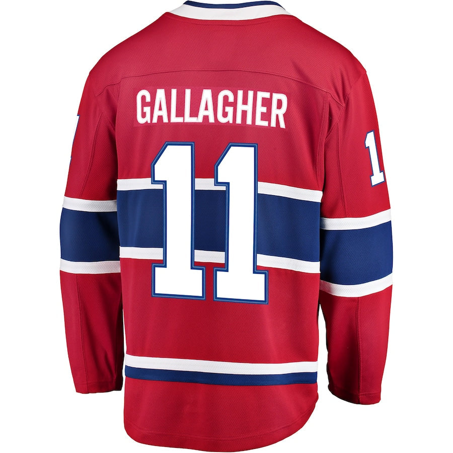 Custom #11 Red MTL Hockey Shirt Top