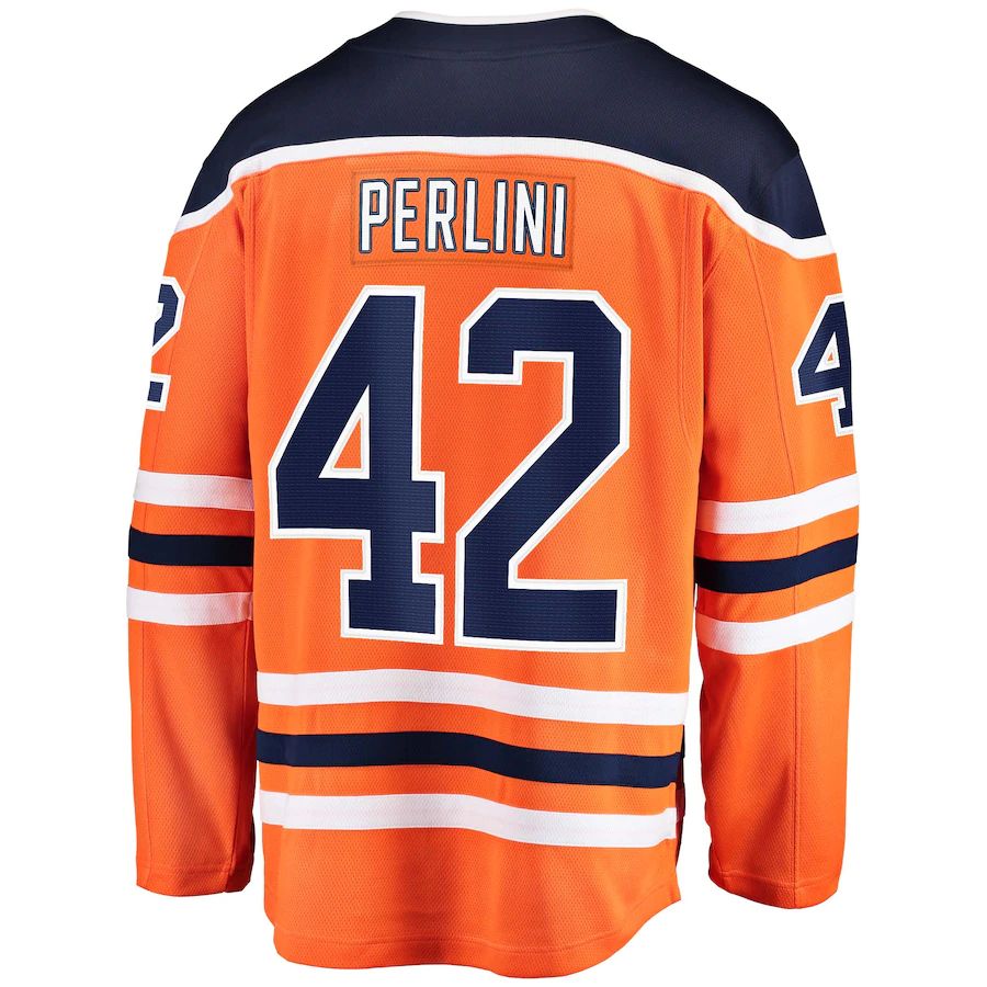Custom #42 Orange EDM Hockey Shirt Top