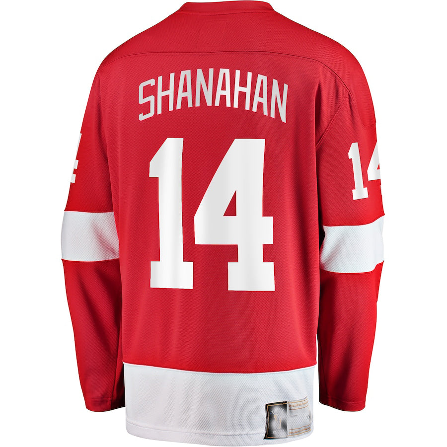 Custom #14 Red DET Hockey Shirt Top