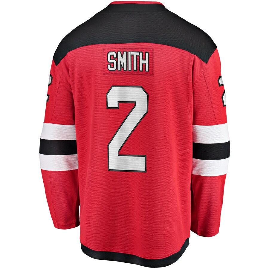 Custom #2 Red NJD Hockey Shirt Top