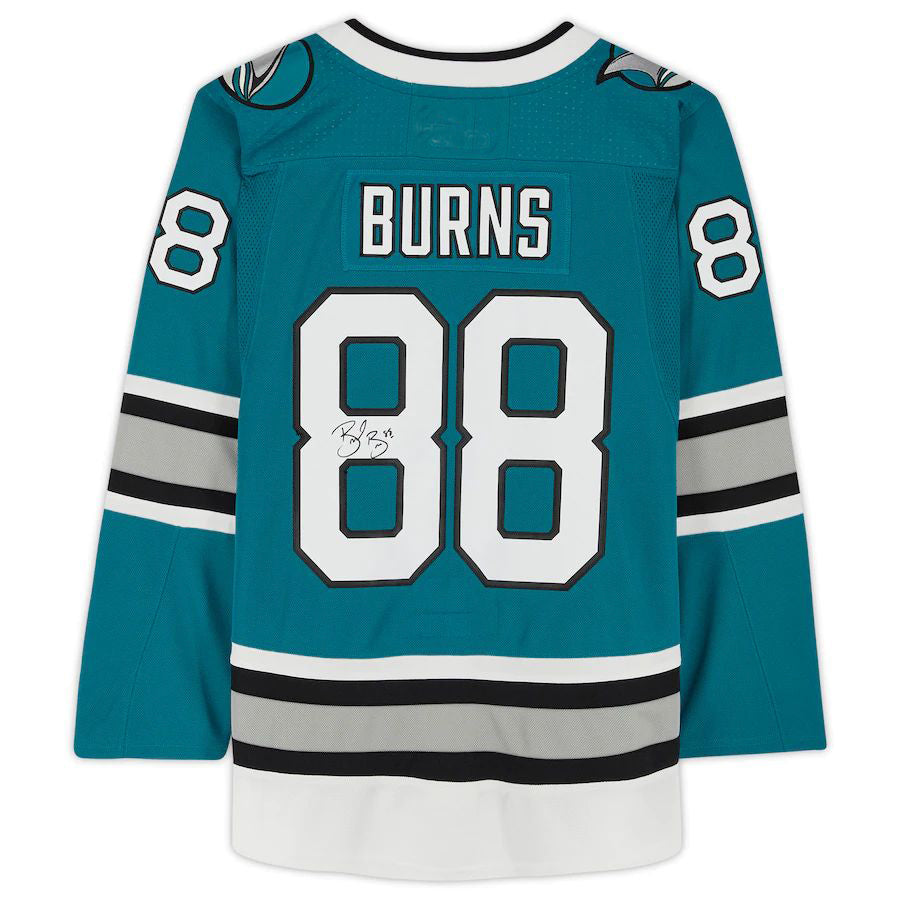 Custom #88 Teal SJS Hockey Shirt Top