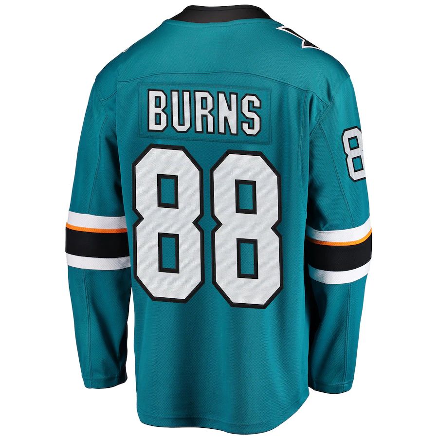 Custom #88 Teal SJS Hockey Shirt Top