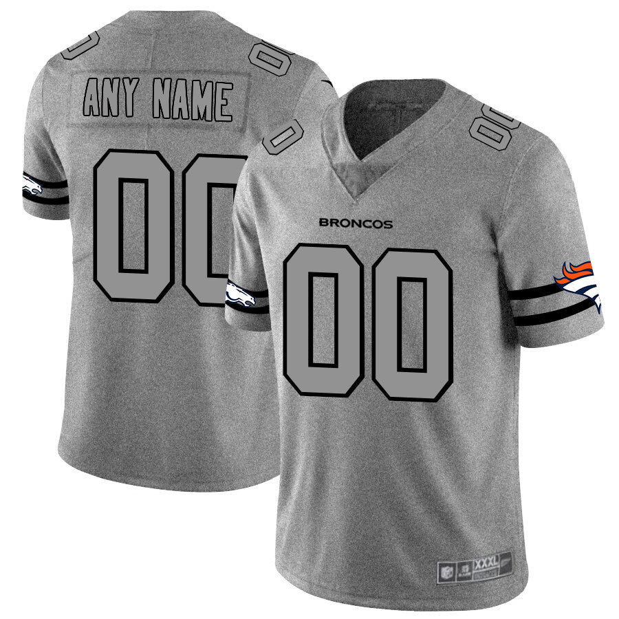 Custom Gray 2019 DEN Football Shirt Top