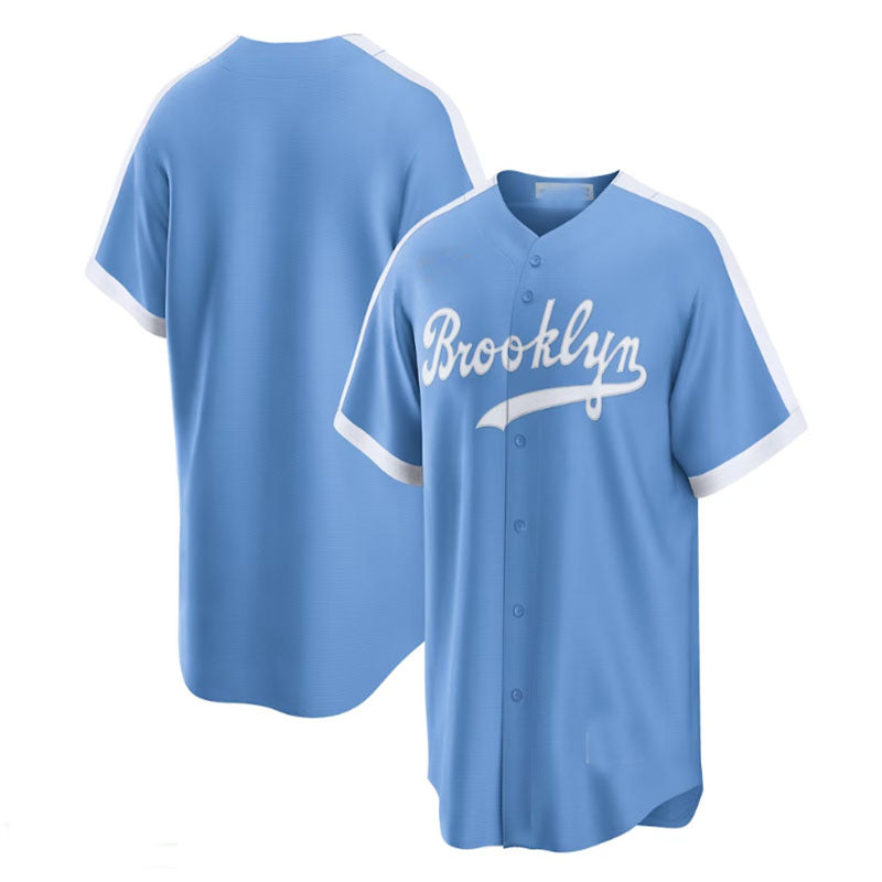 Custom Light Blue LAD Baseball Shirt Top