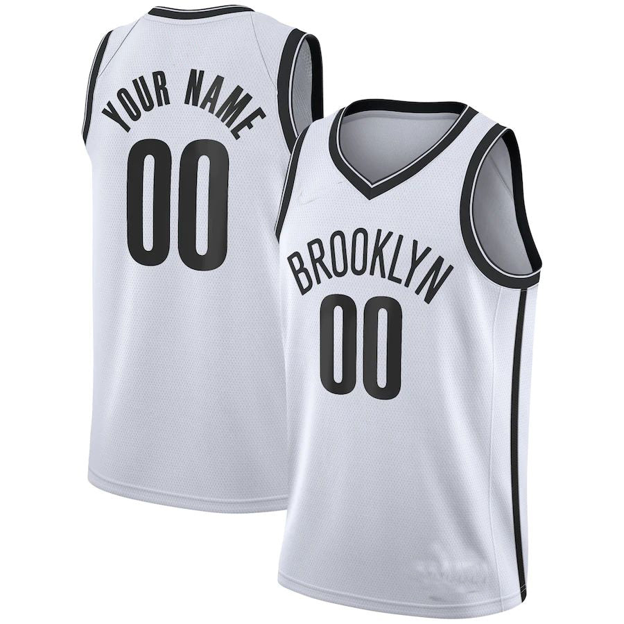 Custom #21 White 2020 BKN Basketball Shirt Top