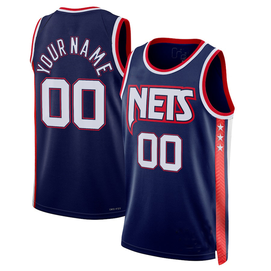Custom #22 Navy 2021 BKN Basketball Shirt Top