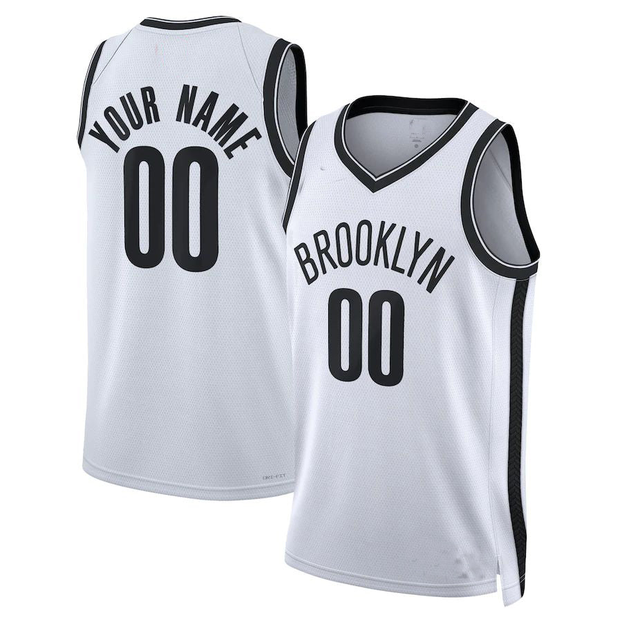 Custom #23 White 2022 BKN Basketball Shirt Top