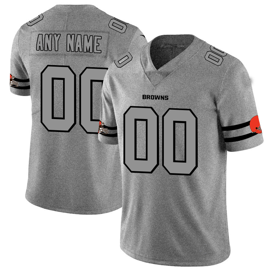 Custom Gray CLE Football Shirt Top