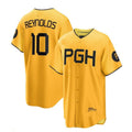 Custom #10 Gold 2023 City Connect PIT Baseball Shirt Top